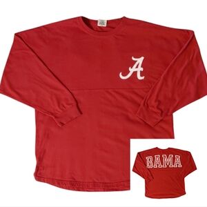 Alabama Crimson Tide Red Long Sleeve Shirt Bama on Back